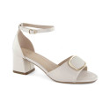 Sergio Leone W SK444B pearl formal sandals on a high heel (36)