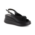 Leather wedge sandals with beads Filippo W PAW529A black (40)