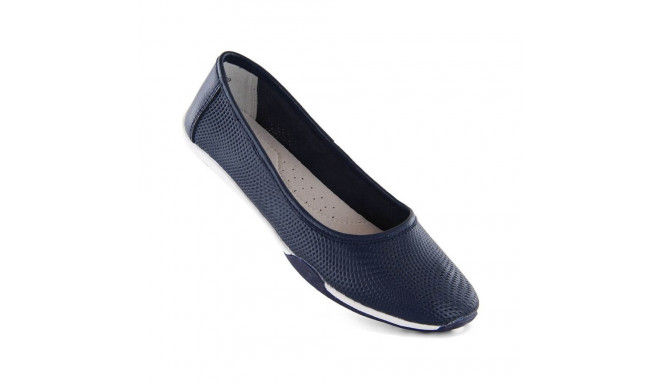 Filippo W PAW322B leather openwork ballet flats, navy blue (37)
