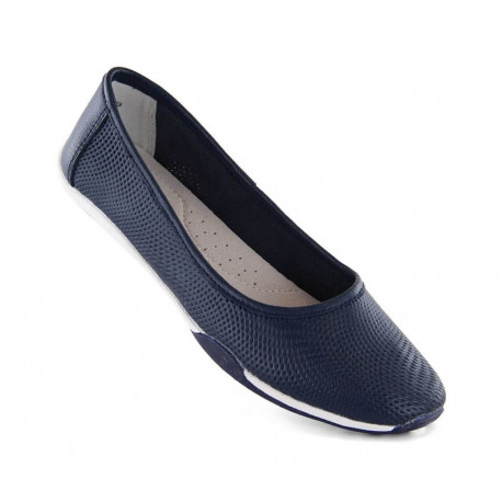 Filippo W PAW322B leather openwork ballet flats, navy blue (36)