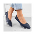 Filippo W PAW322B leather openwork ballet flats, navy blue (40)