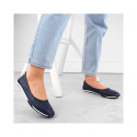 Filippo W PAW322B leather openwork ballet flats, navy blue (40)