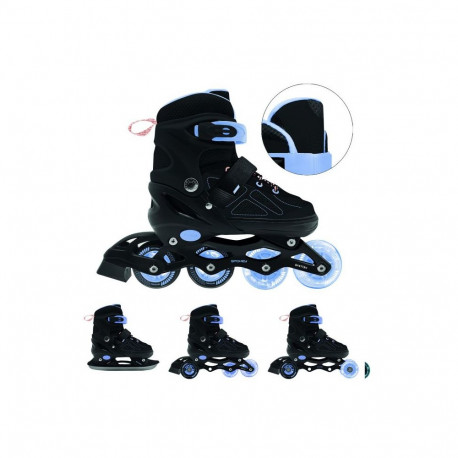 Spokey Quattro 4IN1 inline skates SPK-943430 size 34-37 BK/VT (34-37)