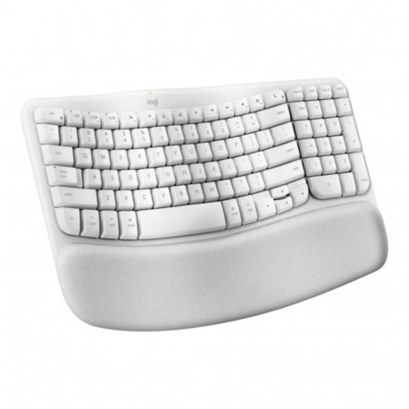 LOGITECH Wave Keys Keyboard with cushioned palm rest wireless Bluetooth LE QWERTY off-white (PAN)