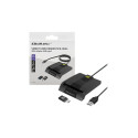 QOLTEC 50634 Intelligent Smart ID chip card reader SCR0634 USB Type C