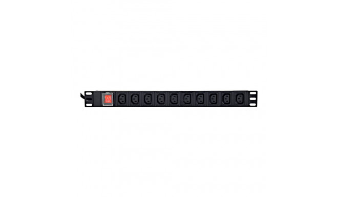 GEMBIRD toitejaotusseade PDU 10 C13-pesa 1U 16A C19-pistik 2m kaabel
