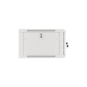 LANBERG Wall mount cabinet 19inch 12U 600x450 steel doors grey flat pack