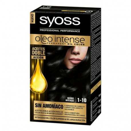 Püsivärv Syoss Olio Intense Must Intensiivne Nº 1,10 Plaatinablond Nº 1.10-Negro Intenso