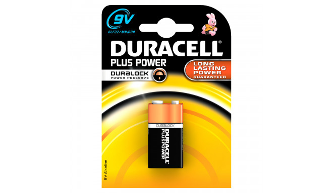 Alkaline Battery Plus Power DURACELL Plus Power 6LR61/MN1604