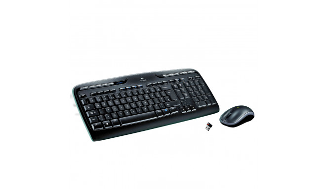 Klaviatuur ja Juhtmevaba Hiir Logitech MK330 Must Hispaaniakeelne Qwerty