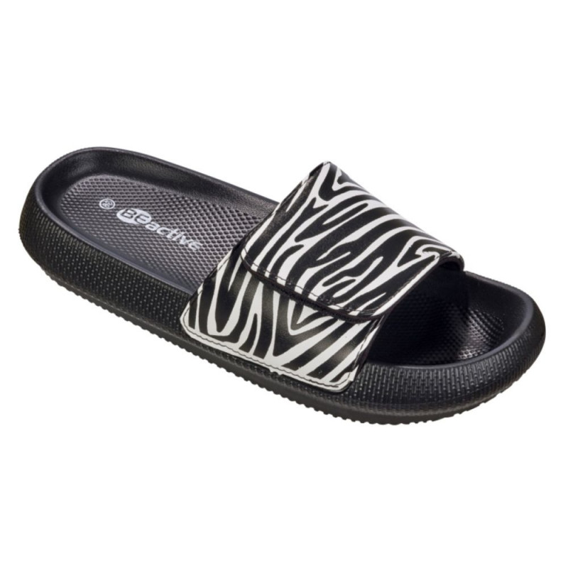 Slippers for women V Strap BECO ZEBRA VIBES 0 39 black Flip flops Photopoint