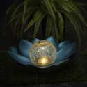 SUNARI Solar Lamp LED FLS-70 Lotus Flower Blue 3000K 600mAh Ni-MH Forever Light