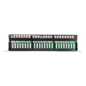 NETRACK 104-10 Netrack patch panel 19 24-ports cat. 5e UTP, 0,5U, with shelf