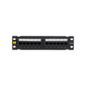 NETRACK 104-15 Netrack wall-mount patchpanel 10, 12 - ports cat. 6 UTP LSA, with bracket