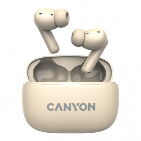 CANYON headset OnGo TWS-10 ANC+ENC Beige