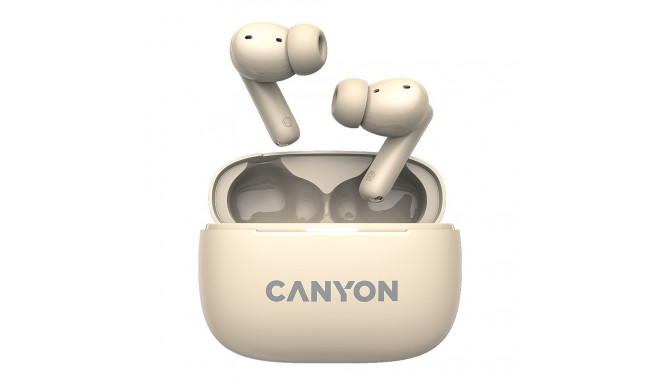 CANYON headset OnGo TWS-10 ANC+ENC Beige