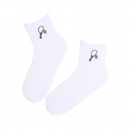 SOKISAHTEL TENNIS DAY valged puuvillased spordisokid 444, 446