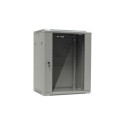 NETRACK 019-150-645-021 Netrack wall/hanging cabinet 19,15U/450 mm,glass door,grey,remov. side pan.