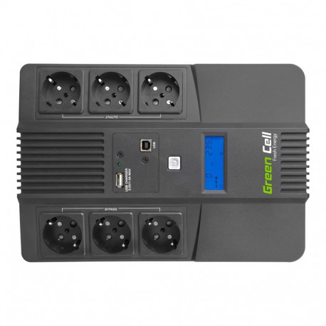 GREENCELL UPS07 UPS Green Cell AiO LCD-ekraaniga 800VA