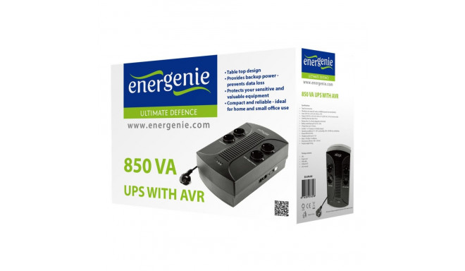 GEMBIRD EG-UPS-002 UPS Gembird Energenie Floor 850VA, LED, AVR,4x Schuko, 230V OUT,USB, RJ11 IN/OUT