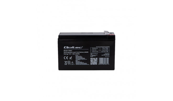 QOLTEC 53031 Qoltec Gel battery 12V   9Ah   max.90A   AGM
