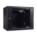 DIGITUS DN-WU19 09U/450/B DIGITUS Wall Mount Cabinet 19 09U 635/600/450mm, glass door, black, unmoun