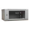 DIGITUS DN-WU19 04U/450 DIGITUS Wall Mount Cabinet 19 4U 279/600/450mm, glass door, grey, unmounted