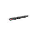 LANBERG PDU-04E04I-0200-BK Lanberg PDU 1U 16A, 8 sockets ( 4xE-4xIEC ), 2m, Black