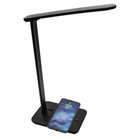 LED Lamp with Wireless Charger for Smartphones Denver Electronics LQI-105 Black Multicolour Metal Pl
