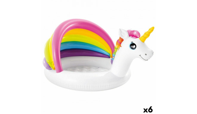 Inflatable Paddling Pool for Children Intex Unicorn Awning 45 L 102 x 69 x 127 cm (6 Units)