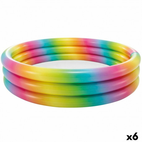 Täispuhutav lastebassein Intex Mitmevärviline Rõngad 581 L 168 x 38 x 168 cm (6 Ühikut)