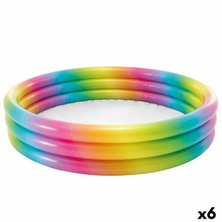 Täispuhutav lastebassein Intex Mitmevärviline Rõngad 330 L 147 x 33 x 147 cm (6 Ühikut)