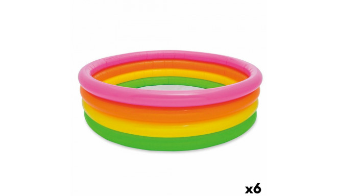 Inflatable Paddling Pool for Children Intex Sunset Rings 780 L 168 x 46 x 168 cm (6 Units)