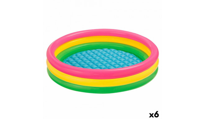 Inflatable Paddling Pool for Children Intex Sunset Rings 275 L 147 x 33 x 147 cm (6 Units)