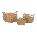 Basket set DKD Home Decor Natural Metal PE (38 x 38 x 27 cm) Basket set DKD Home Decor Natural Metal PE (38 x 38 x 27 cm)