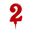 Candle Red Birthday Number 2 (12 Units)