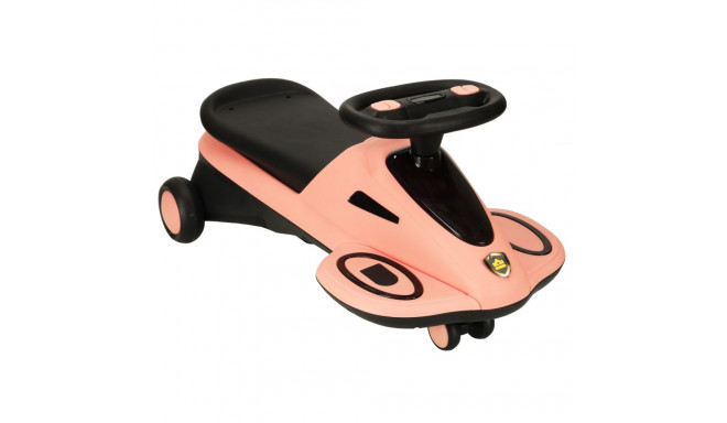 Gravitatsioonirulluisud helendavad LED rattad muusikaga mängivad roller 74cm roosa/must max 100kg