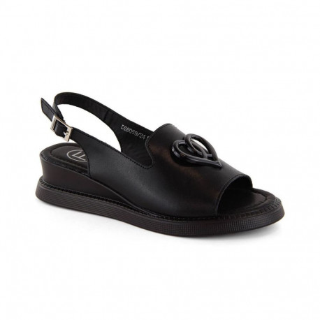 Filippo W PAW534A leather wedge sandals, black (37)