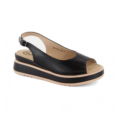 Filippo W PAW533 black leather platform sandals (40)