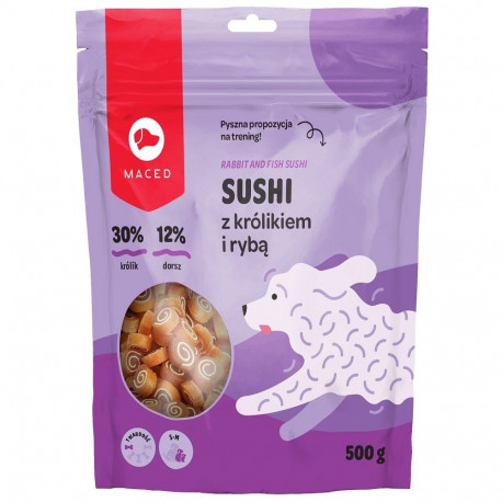 MACED Sushi with rabbit and fish - dog treat - 500g