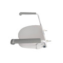 Raising toilet seat with handrails