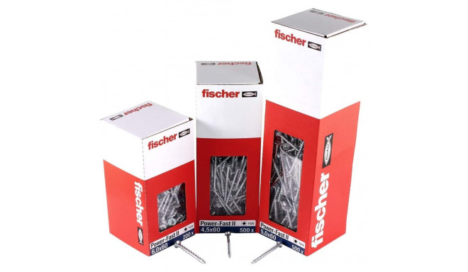 FISCHER chipboard screw Power-Fast II 5.0x120 countersunk TX (50 pieces, partial thread, galvanized)