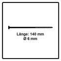 FISCHER chipboard screw Power-Fast II 6.0x140 countersunk (50 pieces, partial thread, galvanized)