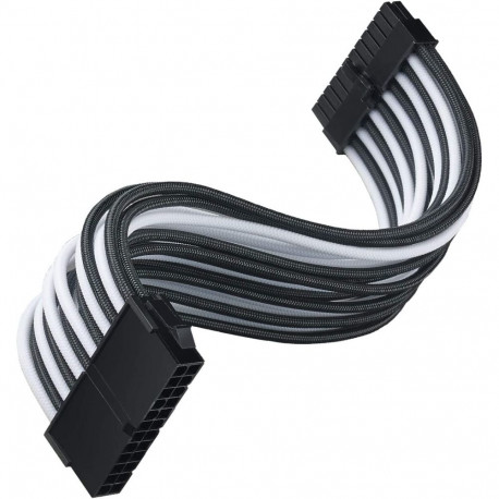 ATX-Verlängerungskabel SST-PP07E-MBBW (schwarz/weiß, 30cm)