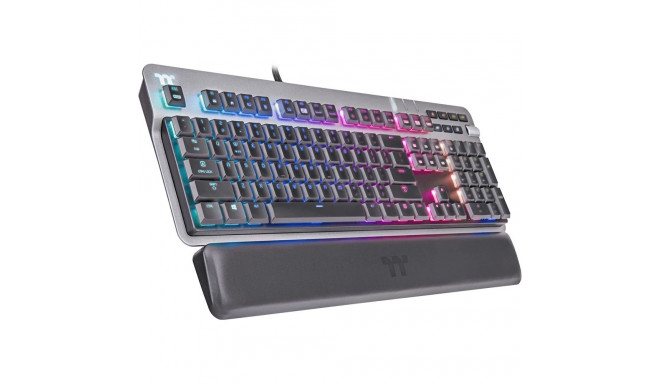 DE layout - Thermaltake Argent K6 RGB, gaming keyboard (titanium, Cherry MX Low Profile RGB Red)