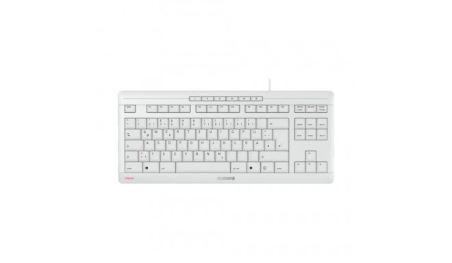 DE layout - CHERRY STREAM KEYBOARD TKL, keyboard (white/grey, SX scissor technology)