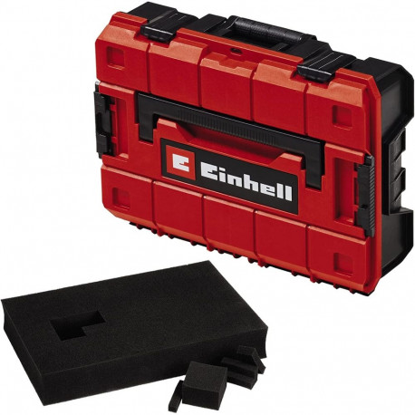 Systemkoffer E-Case S-F incl. grid foam (schwarz/rot, mit Rasterschaumstoffeinlage)