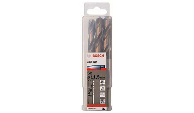 Bosch Metal twist drill HSS-Co, DIN 338,  11.5mm (5 pieces, working length 94mm)