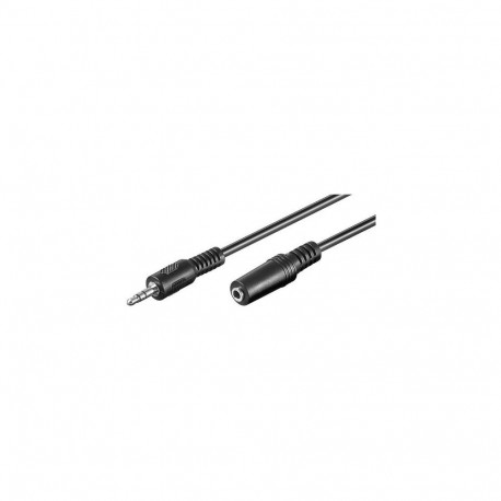 Pikenduskaabel 3,5mm pistik > 3,5mm pesa 2m, must