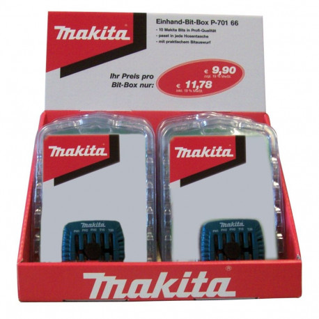 Makita Bit Box P-70166 10pc PH PZ - P-70166